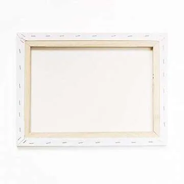 Pre Stretched Cotton Canvas, 8x10 Inch | 10 Pack of Triple Primed Blank White Artists Canvases | Art Supplies for Painting, Acrylics, and Oil Paint | Value Set