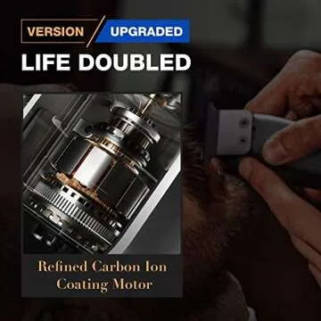 SUPRENT® PRO Professional Hair Clippers for Men- Hair Cutting Kit & Zero Gap T-Blade Trimmer Combo- Cordless Barber Clipper Set with LED Display for Mens Gifts (Silver)