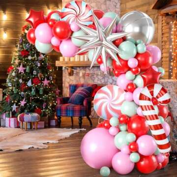 Christmas Balloon Garland Arch Kit for Festive Celebrations