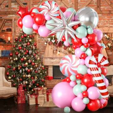 Christmas Balloon Garland Arch Kit for Festive Celebrations