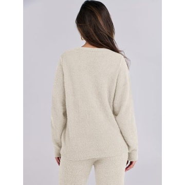 ANRABESS Fuzzy Fleece Lounge Set for Chic Comfort