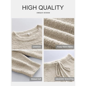 ANRABESS Fuzzy Fleece Lounge Set for Chic Comfort