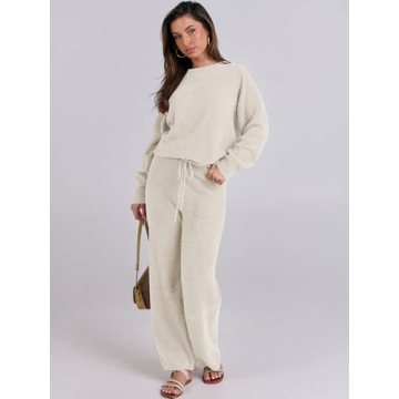 ANRABESS Fuzzy Fleece Lounge Set for Chic Comfort