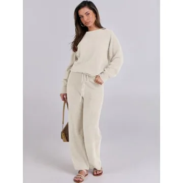 ANRABESS Fuzzy Fleece Lounge Set for Chic Comfort