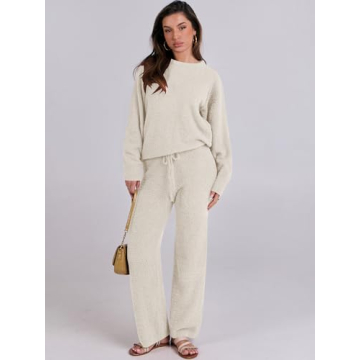 ANRABESS Fuzzy Fleece Lounge Set for Chic Comfort