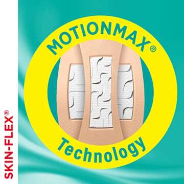 Band-Aid Brand Skin-Flex Adhesive Flexible Wound Covers for First Aid Wound Care of Minor Cuts, Scrapes & Burns, with a Comfortable Feeling, Moving Like a Second Skin, Sterile, Large, 6 ct