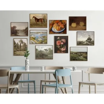 Pinetree Art Vintage Horse Framed Canvas Wall Art