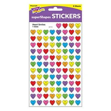 Trend Heart Smiles superShapes Stickers, Classroom Incentives, 800 Count