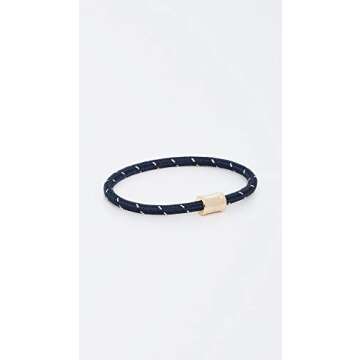 Miansai Men's Mini Single Bracelet, Navy/Gold, Small