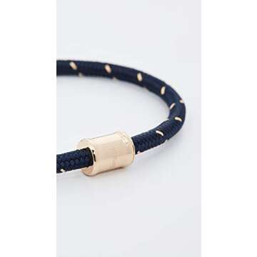 Miansai Men's Mini Single Bracelet, Navy/Gold, Small