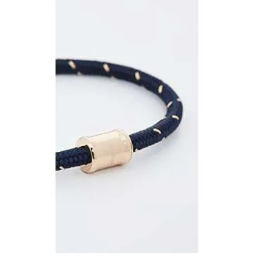 Miansai Men's Mini Single Bracelet, Navy/Gold, Small