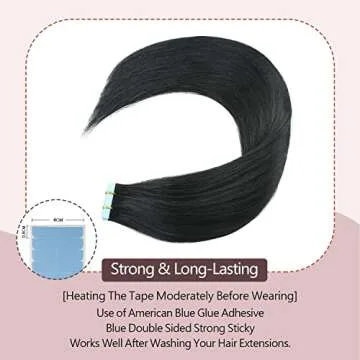Sunya Tape in Hair Extensions 14 Inch Silky Straight Remy Human Hair