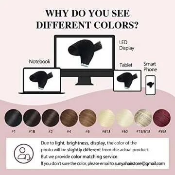 Sunya Tape in Hair Extensions 14 Inch Silky Straight Remy Human Hair