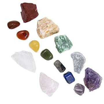 Beverly Oaks Energy Infused Natural Raw Healing Crystals and Tumbled Stones - Chakra Stones for Crys...