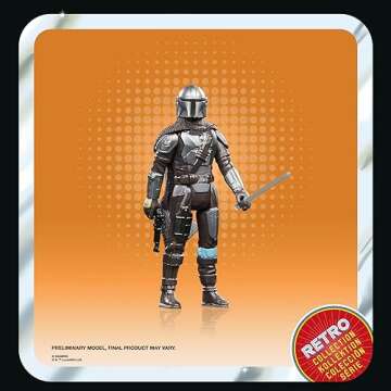 STAR WARS Retro Collection The Mandalorian, The Book of Boba Fett 3.75 Inch Collectible Action Figure