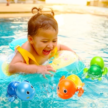 Cute Swimming Turtle Bath Toys for Toddlers 1-3 Years