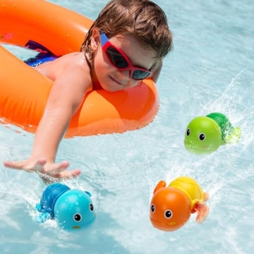 Cute Swimming Turtle Bath Toys for Toddlers 1-3 Years