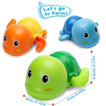 Cute Swimming Turtle Bath Toys for Toddlers 1-3 Years