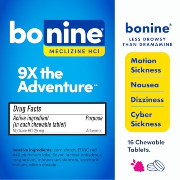 Bonine Non-Drowsy Motion Sickness Relief Chewable Tablets 32 Count