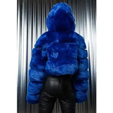 Azalea Wang Sapphire Faux Fur Coat - Chic Street Wear