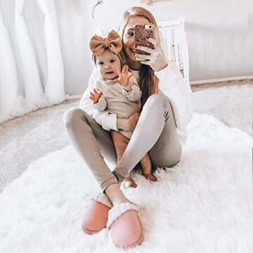 Cozy Faux Alpaca Slippers for Women's Indoor Comfort