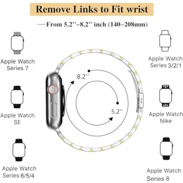 Premium Stainless Steel Apple Watch Band U191U for All Series