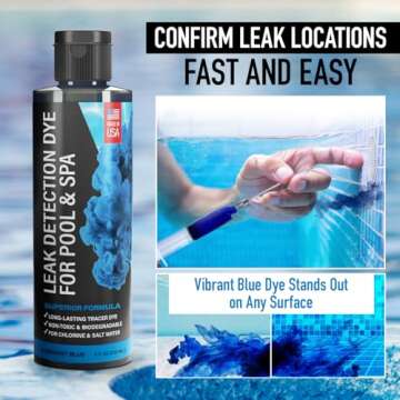 Pool Leak Detection Dye Kit - 75+ Tests, Precision Applicators, Made in USA