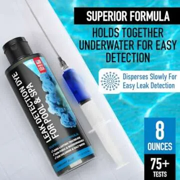 Pool Leak Detection Dye Kit - 75+ Tests, Made in USA
