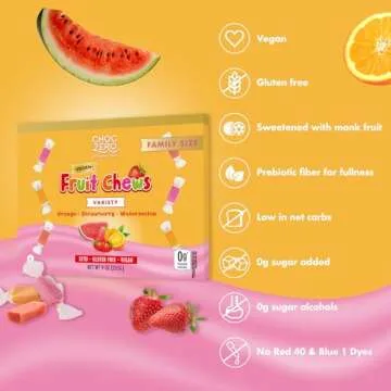 ChocZero Sugar Free Fruit Chews Variety Pack - Vegan & Keto