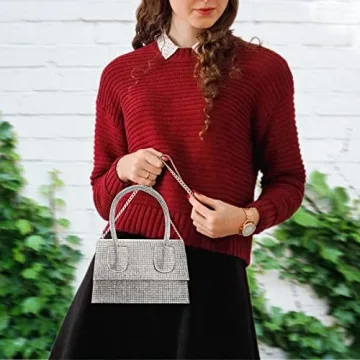 Elegant Sparkly Top Handle Clutch for Formal Events