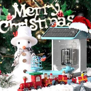 BROAIMX Smart Bird Feeder with Camera, Free AI Forever for 11,000+ Bird Species, 64G TF Card & 1080P HD, Solar-Powered Wireless Outdoor Bird Feeder, App Alerts & Two-Way Audio for Garden Bird Watching