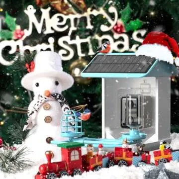 BROAIMX Smart Bird Feeder with Camera, Free AI Forever for 11,000+ Bird Species, 64G TF Card & 1080P HD, Solar-Powered Wireless Outdoor Bird Feeder, App Alerts & Two-Way Audio for Garden Bird Watching