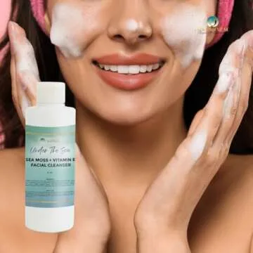 Nina Sharae Swimwear | SEA MOSS SOAP FOR FACIAL & BODY | WHITE WILLOW BARK | Paraben Free | | Sensitive Skin | For All Skin Types Acne, Eczema, Psoriasis | Moisturizing | 4oz Bottle