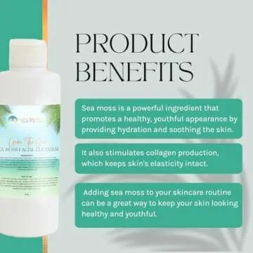 Nina Sharae Swimwear | SEA MOSS SOAP FOR FACIAL & BODY | WHITE WILLOW BARK | Paraben Free | | Sensitive Skin | For All Skin Types Acne, Eczema, Psoriasis | Moisturizing | 4oz Bottle