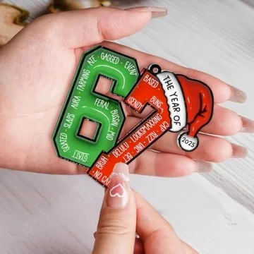Funny 67 Christmas Ornament for Teens and Gag Gifts