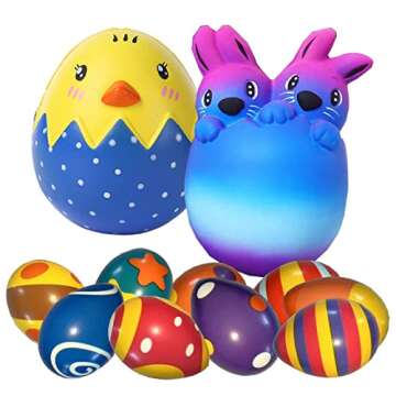 8PACK Easter Squishy Toys for Stress Relief and Fun