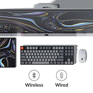 Keychron K8 Tenkeyless Wireless Mechanical Keyboard - RGB, Bluetooth, USB-C for Mac & Windows