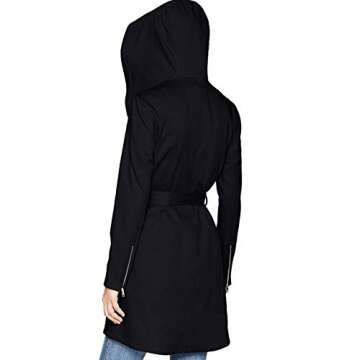 Soia & Kyo Women's ARABELLA Water Repellent Slim Fit Coat With Hood, black, L
