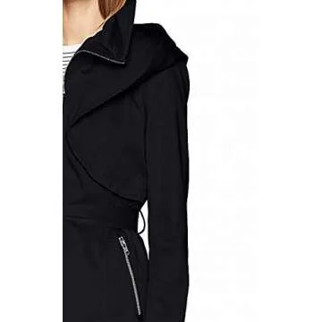 Soia & Kyo Women's ARABELLA Water Repellent Slim Fit Coat With Hood, black, L