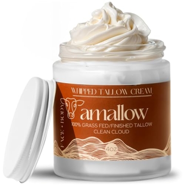 Amallow 100% Pure Grass Fed Beef Tallow Cream - Whipped Moisturizer