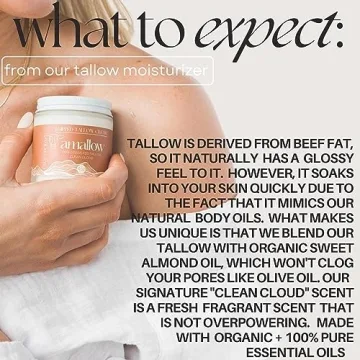 Amallow 100% Pure Grass Fed Beef Tallow Cream - Whipped Moisturizer