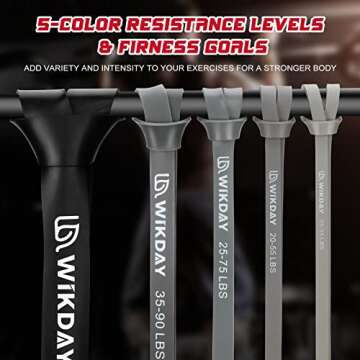 WIKDAY Resistance Bands, Pull Up Bands, Workout Bands for Exercise, Thick Heavy Resistance Band Set ...