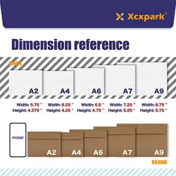 Xxcxpark 200 Qty Printable A7 Invitation Envelopes 5.25 x 7.25, Self Seal 120GSM Brown Kraft Paper Envelopes for Invitations, Papers, Photos, Documents, Wedding, Baby Shower, Easy to Seal