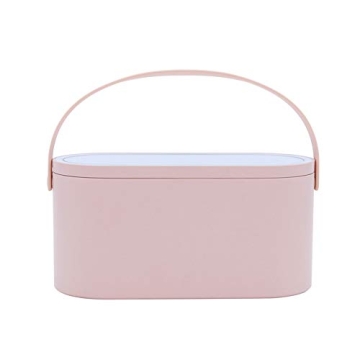 AMYESE 2024 Makeup Case with LED Mirror – Portable Organizer for Travel & Daily Use