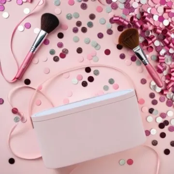 AMYESE Portable Makeup Case with LED Mirror for Travel