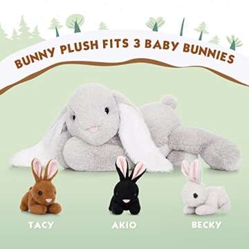 Cozy BENINY Bunny Stuffed Animals for Kids - 4 Pcs Set