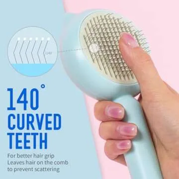 VIOJOJO Cat and Dog Brush with Self-Cleaning Buttons