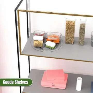 URALFA Lazy Susan Organizer for Cabinet 2 Pack, 10.6" Clear Lazy Susan Turntable Rotating Organizer, Plastic Organization and Storage Spinning Spice Rack for Kitchen, Bathroom, Pantry, Fridge, Table