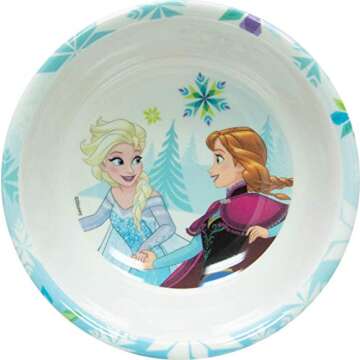 Zak Designs Disney Frozen Kids Dinnerware 5 Piece Set Includes Plate, Bowl, Tumbler and Utensil Tableware, Non-BPA Made of Durable Material and Perfect for Kids