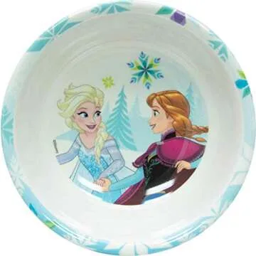 Zak Designs Disney Frozen Kids Dinnerware 5 Piece Set Includes Plate, Bowl, Tumbler and Utensil Tableware, Non-BPA Made of Durable Material and Perfect for Kids